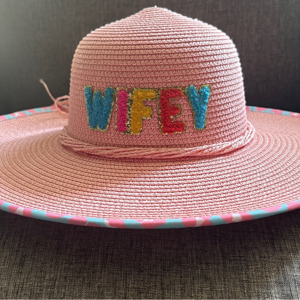 Simply Southern Pink and Blue "Wifey" Sun Hat